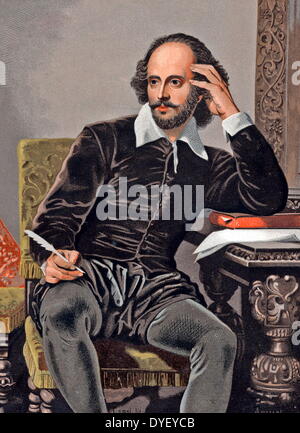 Portrait of William Shakespeare by an unknown artist Stock Photo