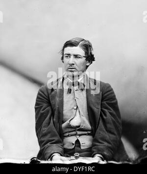 David Edgar Herold (June 16, 1842 – July 7, 1865) accomplice of John Wilkes Booth in the assassination of Abraham Lincoln. Stock Photo