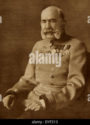 Franz Joseph I or Francis Joseph I, 18 August 1830 – 21 November 1916. Emperor of Austria and Apostolic King of Hungary from 1848 until his death in 1916. Stock Photo