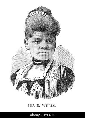 Ida Bell Wells-Barnett (July 16, 1862 – March 25, 1931) was an African American journalist, newspaper editor and, with her husband, newspaper owner Ferdinand L. Barnett, an early leader in the civil rights movement Stock Photo