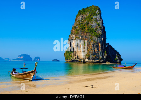 Thailand, Krabi province, Railay beach, Hat Tham Phra Nang beach Stock Photo