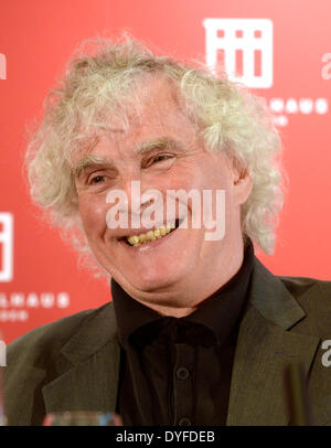 Sir Simon Rattle, seen on Monday, April 14, 2014, in Baden-Baden, Germany