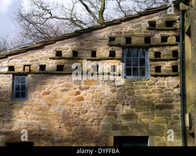 The Pendle Heritage Centre at Park Hill in Barrowford which is situated beside an ancient crossing of Pendle water. Stock Photo