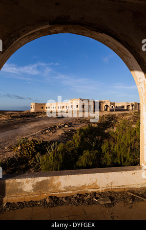 Deserted and abandoned leper sanatorium in Poris de Abona, Tenerife, canary Islands, Spain. Stock Photo