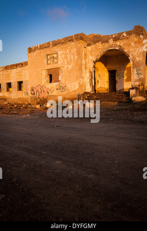 Deserted and abandoned leper sanatorium in Poris de Abona, Tenerife, canary Islands, Spain. Stock Photo