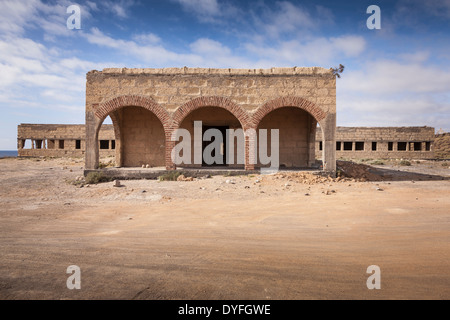 Deserted and abandoned leper sanatorium in Poris de Abona, Tenerife, canary Islands, Spain. Stock Photo