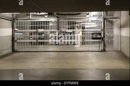 Parking garage underground interior Stock Photo