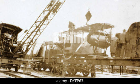 Unloading Gotha Bomber Stock Photo