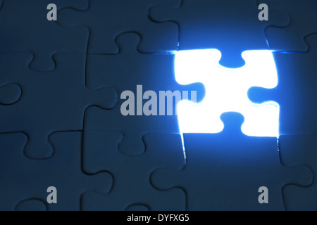 Missing last puzzle piece Stock Photo
