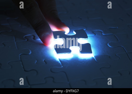 Last puzzle piece Stock Photo