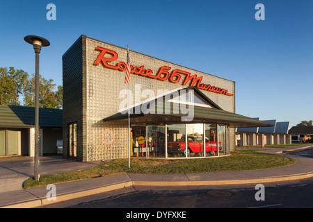 USA, Oklahoma, Clinton, Route 66 Museum exterior Stock Photo