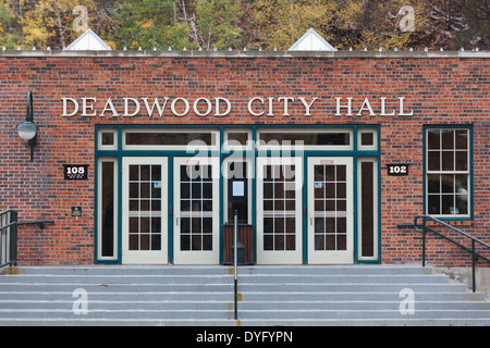 USA, South Dakota, Black Hills National Forest, Deadwood, Deadwood City Hall Stock Photo