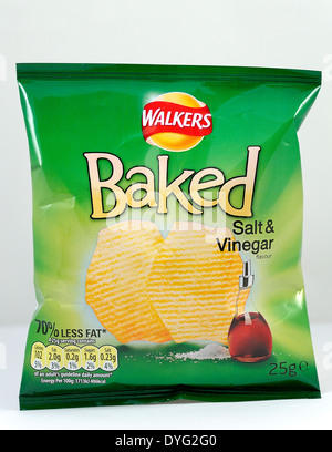 Walkers Baked salt and vinegar crisps 70% less fat Stock Photo