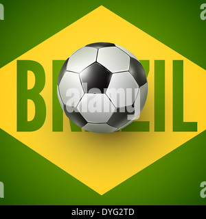 Soccer ball of Brazil 2014 Stock Photo