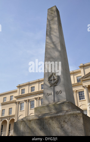 1914-1919 Memorial for the Men of Cheltenham who died in The Great War. The Great War was renamed WW1/First World War after WW2. Stock Photo