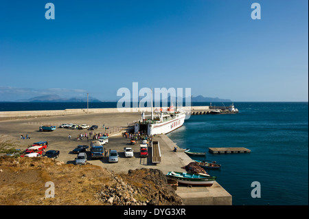 Porto Novo - the main harbor of Santo Antao, an island in the Cabo Verde archipelago. Stock Photo