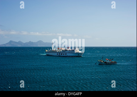 Porto Novo - the main harbor of Santo Antao, an island in the Cabo Verde archipelago. Stock Photo