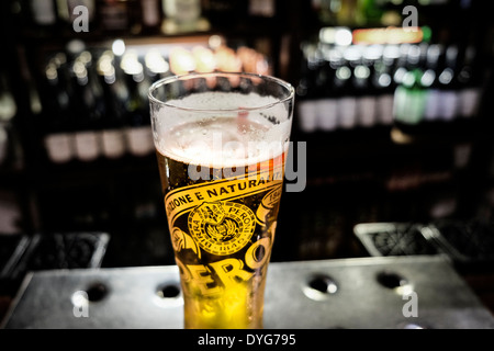 Pint beer Glass of Peroni in a pub close up Stock Photo - Alamy