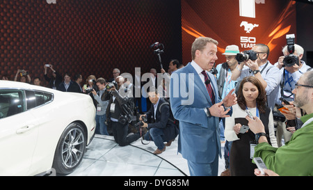 Ford Motor Company Executive Chairman Bill Ford speaks at New York International Auto Show Stock Photo