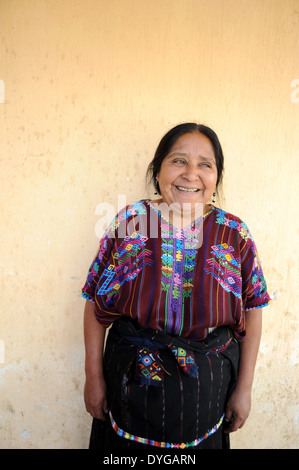 Mayan woman in Nahualá, Solola, Guatemala. Stock Photo