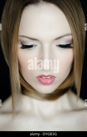 Gesicht einer attraktiven, blonden Frau, 20+ - woman face, 25+ Stock Photo