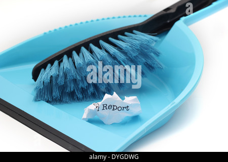 Report text on paper Stock Photo