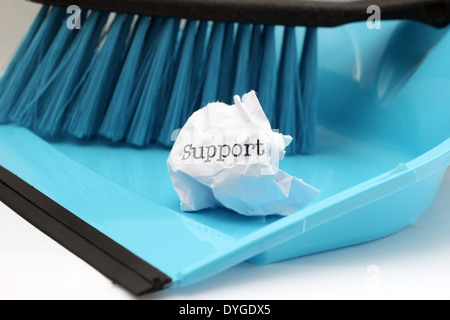 Support text on paper Stock Photo