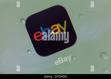 Ebay logo app icon on iPad apps logos icons Stock Photo