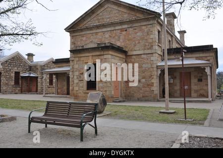 Historic courthouse and gaol in Beechworth, Victoria, Australia Stock Photo