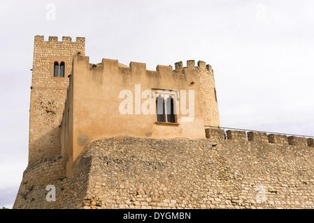 Castellet Castle near Foix dam at Barcelona, Spain Stock Photo