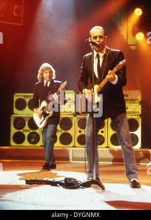 STATUS QUO UK rock group in 1996 with Rick Parfitt at left and Francis Rossi Stock Photo