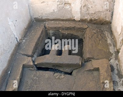 Ancient Egyptian toilet in the mortuary temple of Ramesses lll at ...