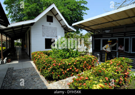 Scene from Aracataca in February 2012. Birthplace. Literature nobel prize winner Gabriel Garcia Marquez was born on 06 March 1927 in Aracataca, region Magdalena, Columbia. Stock Photo