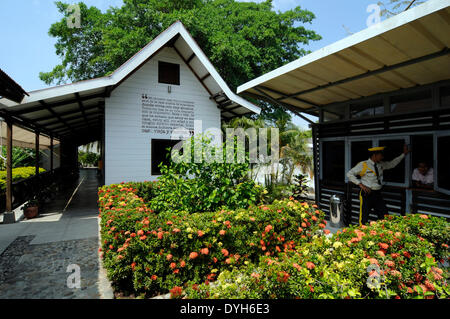 Scene from Aracataca in February 2012. Birthplace. Literature nobel prize winner Gabriel Garcia Marquez was born on 06 March 1927 in Aracataca, region Magdalena, Columbia. Stock Photo