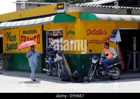 Scene from Aracataca in February 2012. Literature nobel prize winner Gabriel Garcia Marquez was born on 06 March 1927 in Aracataca, region Magdalena, Columbia. Stock Photo