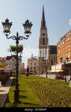 Catholic cathedral, freedom square, Novi Sad, Serbia, Europe Stock Photo