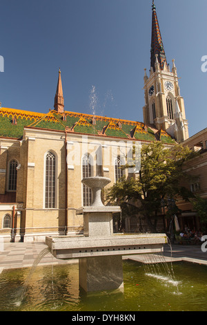 Catholic cathedral, freedom square, Novi Sad, Serbia, Europe Stock Photo