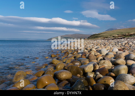 machrie bay beach stones Stock Photo