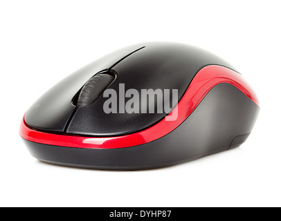 computer red mouse isolated Stock Photo