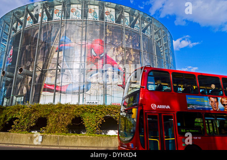 The BFI London IMAX cinema, north of Waterloo Station, London, England, United Kingdom Stock Photo