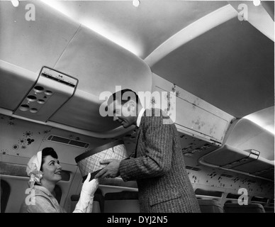 Convair 880 mock-up interior Stock Photo