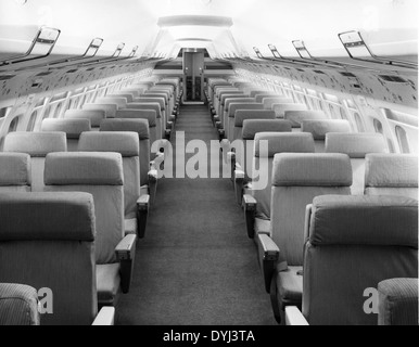 Convair 880 mock-up interior Stock Photo