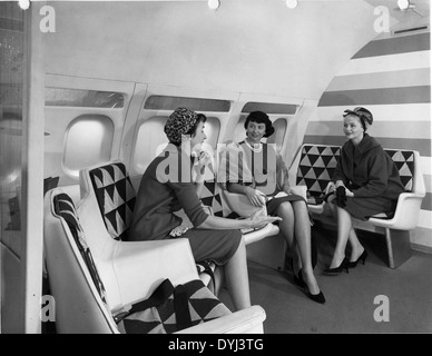 Convair 880 mock-up interior Stock Photo