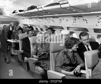 Convair 880 mock-up interior Stock Photo