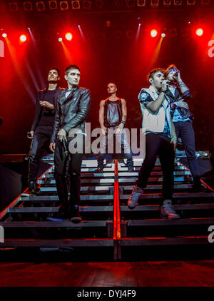 Detroit, Michigan, USA. 18th Apr, 2014. THE WANTED performing on their Word of Mouth World Tour at The Fillmore in Detroit, MI on April 18th 2014 Credit:  Marc Nader/ZUMA Wire/ZUMAPRESS.com/Alamy Live News Stock Photo
