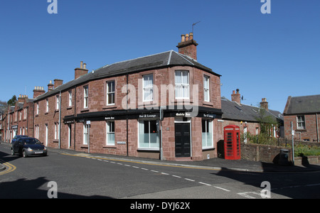 Kirriemuir street scene Scotland  April 2014 Stock Photo