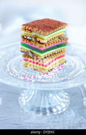 layered  biscuits cake Stock Photo