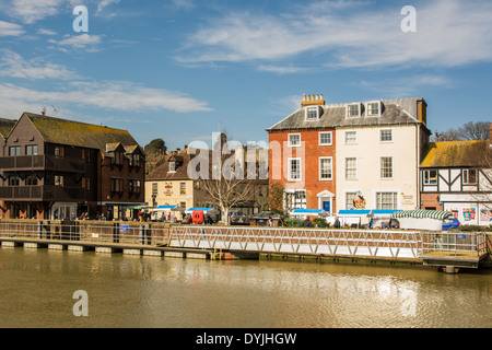 A Farmers Market by Arundel Town Quay and the High Street, Arundel, West Sussex. Stock Photo