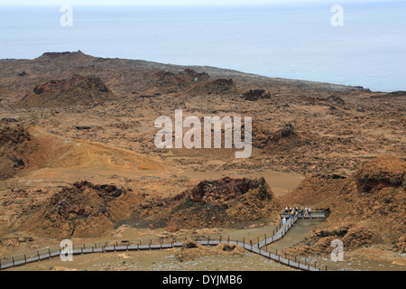 Volcanic landscape on Bartolome Island, Galapagos Islands, Ecuador. Stock Photo