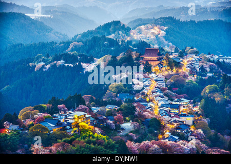 Yoshinoyama, Japan at twilight during the spring. Stock Photo